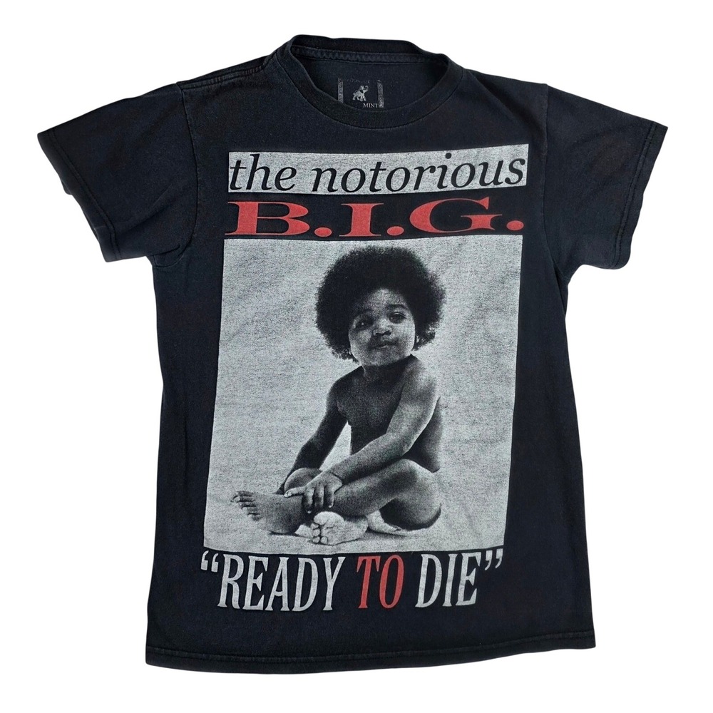 Notorious BIG Ready to Die Album Cover Graphic T-Shirt Black Mens Small Cotton